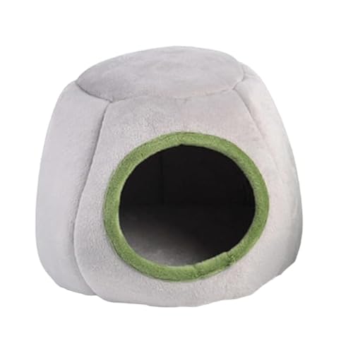 Hamsterhaus, Meerschweinchenkäfig, Baumwollhaus, Kleintiernest, Winter, warmes Haustierbett für Igel, Grau Hamsterhaus, Meerschweinchenkäfig, Baumwollhaus, Kleintiernest, Winter, warmes Haustierbett für Igel, Grau von DEJIN