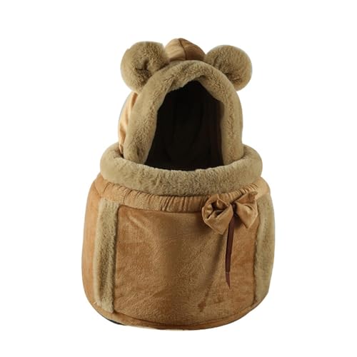 Haustier-Tragetasche, für den Winter, für kleine Hunde und Katzen, Braun von DEJIN