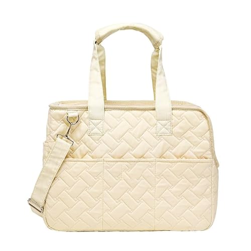Haustiertasche für Hunde, tragbar, für Katzen, Reisen, Kuriertasche, Auto, waschbar, Tragetasche, weiß, Größe S, 35 x 25 x 15,5 cm Haustiertasche für Hunde, tragbar, für Katzen, Reisen, Kuriertasche, Auto, waschbar, Tragetasche, weiß, Größe S, 35 x 25 x 15,5 cm von DEJIN