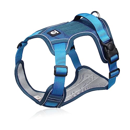 Hundegeschirr, reflektierend, mittelgroß, taktische Weste, wasserdicht, Oxford-Stoff, Haustierzubehör, Blau Hundegeschirr, reflektierend, mittelgroß, taktische Weste, wasserdicht, Oxford-Stoff, Haustierzubehör, Blau von DEJIN