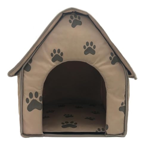 Hundehütte, regendicht, wasserdicht, mit herausnehmbarem Innenpolster, für Haustiere drinnen und draußen, Größe M Hundehütte, regendicht, wasserdicht, mit herausnehmbarem Innenpolster, für Haustiere drinnen und draußen, Größe M von DEJIN