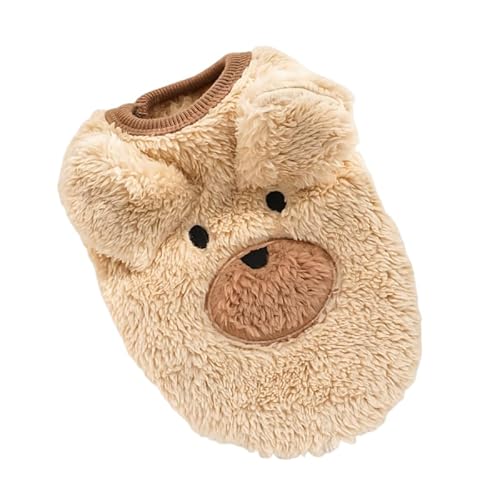 Hundekleidung, Winterweste für kleine Hunde und Katzen, warmer Pullover, weiches Flanell, Welpenpufferjacke, Hundezubehör, Beige, 1 Stück Hundekleidung, Winterweste für kleine Hunde und Katzen, warmer Pullover, weiches Flanell, Welpenpufferjacke, Hundezubehör, Beige, 1 Stück von DEJIN