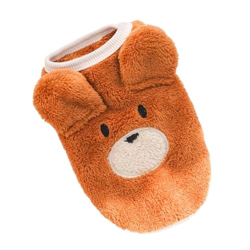 Hundekleidung, Winterweste für kleine Hunde und Katzen, warmer Pullover, weiches Flanell, Welpenpufferjacke, Hundezubehör, braun, 1 Stück Hundekleidung, Winterweste für kleine Hunde und Katzen, warmer Pullover, weiches Flanell, Welpenpufferjacke, Hundezubehör, braun, 1 Stück von DEJIN