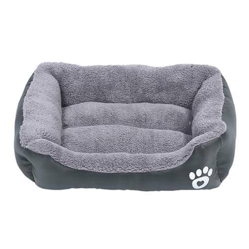 Katzen- und Hundebett, quadratisch, Plüschhütte, Sommer, waschbar, Katzenmatte, Matratze, mittelgroße und große Hunde von DEJIN