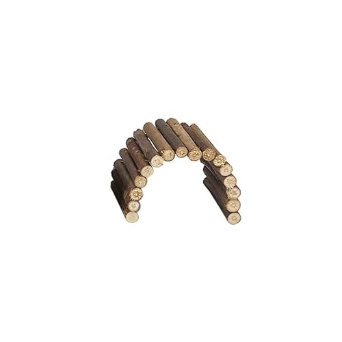 Molar Weidenzweig für kleine Haustiere, Zubehör für Hamster, Backenzaun, Bogenbrücke, Spielzeug, Zweig, 10 x 20 cm von DEJIN