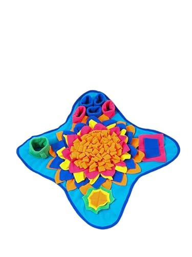 Schnüffelmatte für Hunde, interaktives Futterpuzzle für Langeweile, Komfort und Weichheit, 1 Stück, blau, 48 x 48 cm von DEJIN