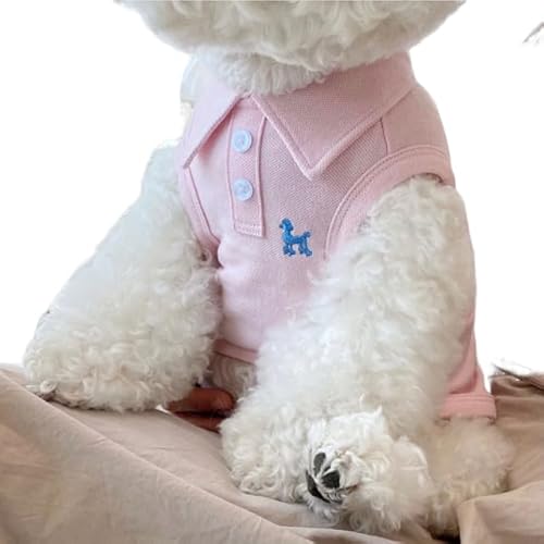Sommerhemd für Hunde, Welpen, Kleidung, gestreift, Sweatshirt, Kühlweste für kleine und mittelgroße Hunde, Rosa, Größe XXL von DEJIN