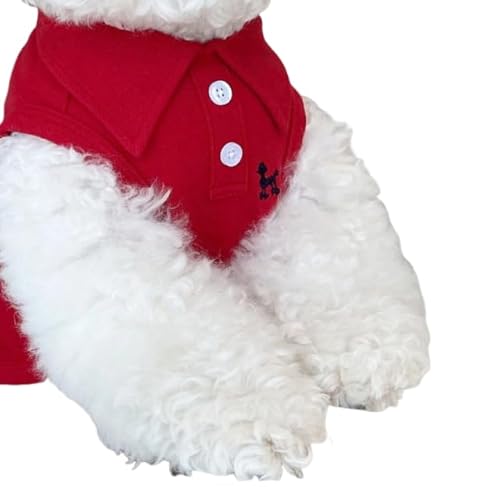 Sommerhemd für Hunde, Welpen, Kleidung, gestreift, Sweatshirt, Kühlweste für kleine und mittelgroße Hunde, Rot von DEJIN