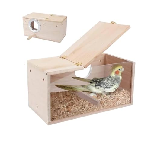 Vogelhaus, Nymphensittich, transparent, leicht zu reinigen, glatte Kanten, Nistkasten, Vogelbedarf, Holz, S Vogelhaus, Nymphensittich, transparent, leicht zu reinigen, glatte Kanten, Nistkasten, Vogelbedarf, Holz, S von DEJIN