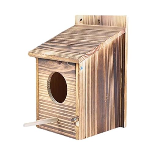 Vogelhaus aus Holz für den Außenbereich, wetterfest, Papageiennest, Zucht, Schlafkasten, dekorative DIY-Aufbewahrung, hängendes Vogelhaus Vogelhaus aus Holz für den Außenbereich, wetterfest, Papageiennest, Zucht, Schlafkasten, dekorative DIY-Aufbewahrung, hängendes Vogelhaus von DEJIN