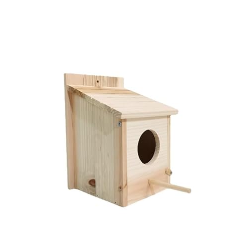 Vogelhaus aus Holz für den Außenbereich, wetterfest, Papageiennest, Zucht, Schlafkasten, dekorative DIY-Aufbewahrung, hängendes Vogelhaus Vogelhaus aus Holz für den Außenbereich, wetterfest, Papageiennest, Zucht, Schlafkasten, dekorative DIY-Aufbewahrung, hängendes Vogelhaus von DEJIN