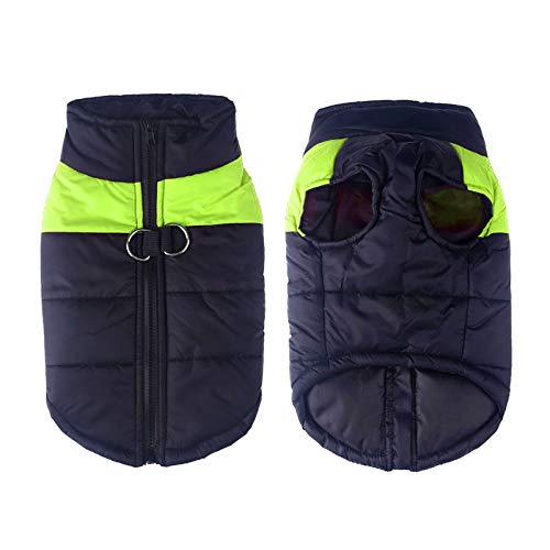 Winter-Hundekleidung, warm, für große Hunde, Welpen, Kleidung, wasserdicht, für kleine, mittelgroße und große Hunde, Grün Winter-Hundekleidung, warm, für große Hunde, Welpen, Kleidung, wasserdicht, für kleine, mittelgroße und große Hunde, Grün von DEJIN