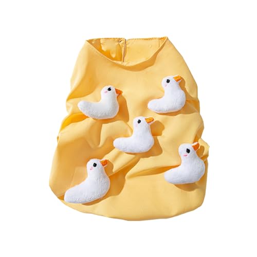Hund Frühling Gelbe Weste Für Dog Boy Girl Hunde Für Innen Und Außen Nutzungs Cartoon Kleidung Outfit Haustier Stylish Welpen Duck Outfits von DEKKRYNFV