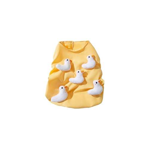 Hund Frühling Gelbe Weste Für Dog Boy Girl Hunde Für Innen Und Außen Nutzungs Cartoon Kleidung Outfit Haustier Stylish Welpen Duck Outfits von DEKKRYNFV
