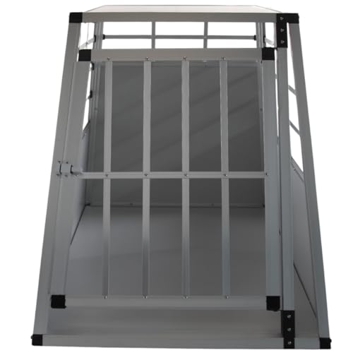 Premium Hundetransportbox 91x65x69 cm Hundebox Aluminium Autotransportbox Hund von DEKO VERTRIEB BAYERN