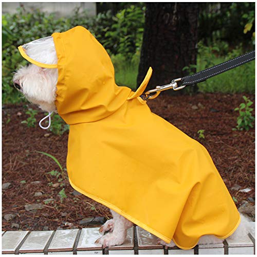 Delifur Wasserdichter Hunde-Regenmantel, verstellbar, für kleine, mittelgroße und große Hunde (5 XL) von DELIFUR