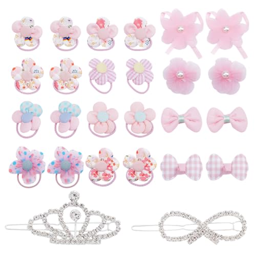 DELORIGIN 10 x Kleine Rosa Hundehaarschleifen Mit Gummibändern.10 Stück Große Haarschleifen Für Welpen Niedliches Haustier Welpen Top Knoten Zubehör Mit 2 silbernen Clips Für Hunde DELORIGIN 10 x Kleine Rosa Hundehaarschleifen Mit Gummibändern.10 Stück Große Haarschleifen Für Welpen Niedliches Haustier Welpen Top Knoten Zubehör Mit 2 silbernen Clips Für Hunde von DELORIGIN