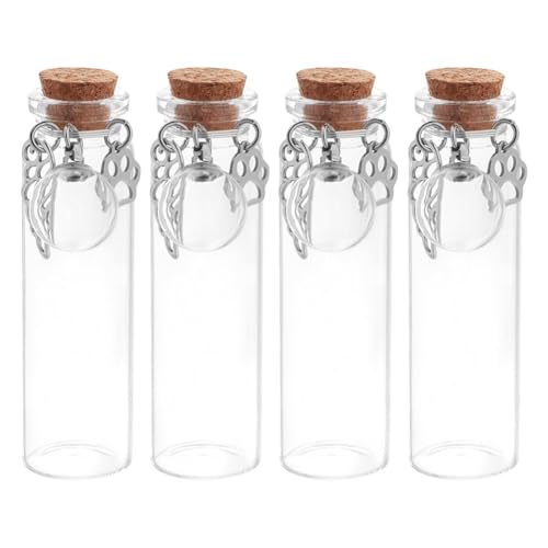 DELORIGIN 4 Gedenkflasche Mit Medaillon Urnenanhänger Für Tierhaare Urne Für Hunde Und Katzen Andenkenglas Mit Klauenflügel Anhängern Beileidsgeschenk Für Haustiere Asche Fell Und Haare DELORIGIN 4 Gedenkflasche Mit Medaillon Urnenanhänger Für Tierhaare Urne Für Hunde Und Katzen Andenkenglas Mit Klauenflügel Anhängern Beileidsgeschenk Für Haustiere Asche Fell Und Haare von DELORIGIN