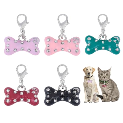 DELORIGIN 5Stück Anhänger Für Haustierhalsband Mit Knochen Und Strasssteinen Schmuck Charm Haustier Welpen Legierung Emaille Kragen Anhänger Für Hund Katze Tasche Schlüsselanhänger Haustier Halskette DELORIGIN 5Stück Anhänger Für Haustierhalsband Mit Knochen Und Strasssteinen Schmuck Charm Haustier Welpen Legierung Emaille Kragen Anhänger Für Hund Katze Tasche Schlüsselanhänger Haustier Halskette von DELORIGIN