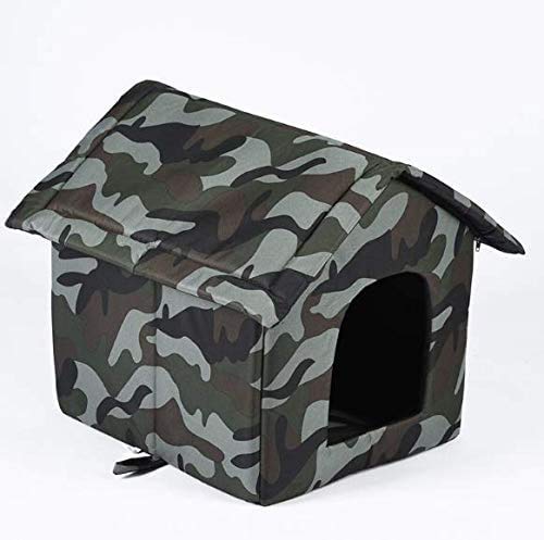 Abnehmbares Katzen- und Hundehaus, weiches Katzenbett, faltbar, warm, for Katzen und Hunde/353 (Color : Green, Size : Medium) von DELURA