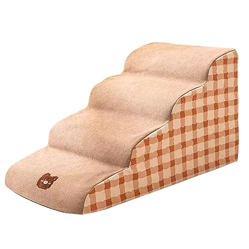 Hundetreppe für Hohe Betten, Hundebett, Haustiere, Katze, Hundecouch, Treppen, Hochbettklettern, rutschfeste, Ausgewogene Hunde-Innenstufe, 2/3/4/Stufen (Size : 28.3x15.7x15.7in) von DELURA