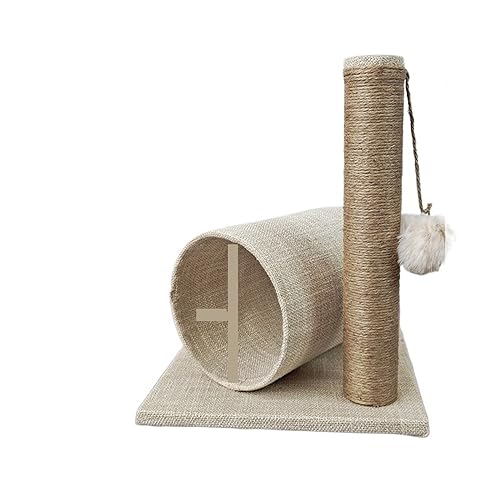 Katzenkratzbaum, Katzen-Klettergerüst, Katzenbaumturm, Eigentumswohnung, Kratzbaum for Katzen, Möbel, Haustierspielzeug, Haustierprodukte Einfach zu montieren (Size : Beige) von DELURA