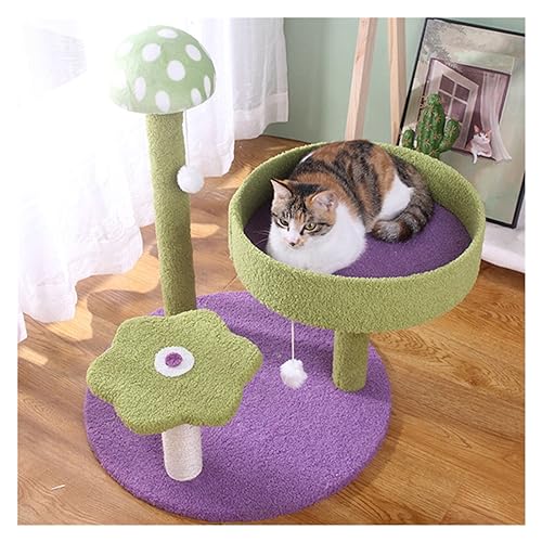 Katzenkratzer, Katzenbaum, Haus, Kratzbaum for Katzen, Kletterregal, Katzenbaum, Turm, Eigentumswohnungsmöbel, Haustierprodukte, Kratzrahmen Einfach zu montieren (Color : Green) von DELURA