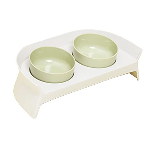 Katzenprodukte Täglicher Bedarf for Katzen, Näpfe Erhöhter Nackenschutz, doppelter Napf for Hunde, Katzen, Haustiere, doppeltes Hundewasser, Futter for Hunde, Katzen, Haustiere (Color : Green Grey) Katzenprodukte Täglicher Bedarf for Katzen, Näpfe Erhöhter Nackenschutz, doppelter Napf for Hunde, Katzen, Haustiere, doppeltes Hundewasser, Futter for Hunde, Katzen, Haustiere (Color : Green Grey) von DELURA