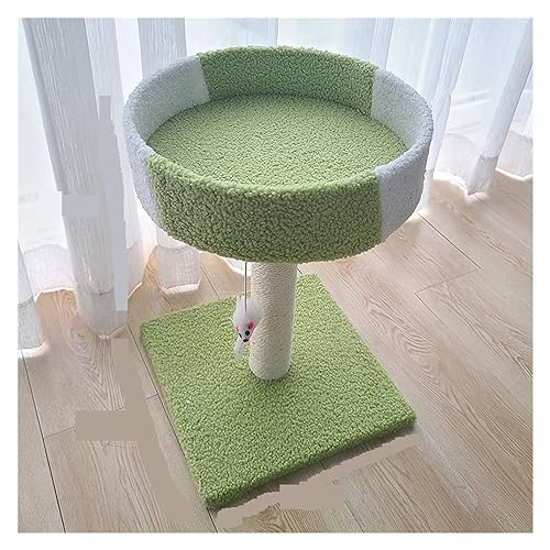Kratzbaum Turm Eigentumswohnung Katze Kratzbaum Katzen Klettergerüst Haustiere Produkte Springen Karton Haustier Möbel Spielzeug Einfach zu montieren (Color : Green) von DELURA