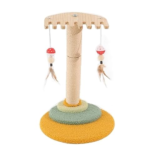 Kratzbaum for Katzen, Sisal, Klettergerüst for Katzen, Kratzfest, Katzenkratzer, Lustiges Katzenspielzeug, Krallenschleifer, Regal, Heimtierbedarf Einfach zu montieren (Size : Inclined Type) von DELURA