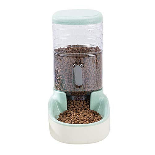 Welpen-Trinknapf, automatischer, auslaufsicherer Futter- und Wasserspender, Futterflasche for Hunde und Katzen, Heimtierbedarf / 406 (Color : Green, Size : Food Feeder) von DELURA