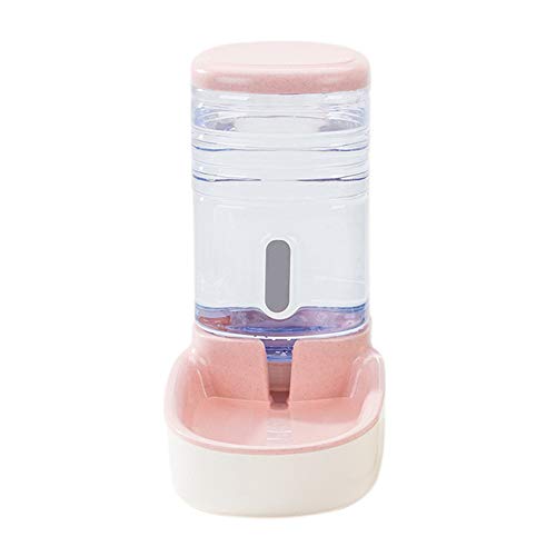 Welpen-Trinknapf, automatischer, auslaufsicherer Futter- und Wasserspender, Futterflasche for Hunde und Katzen, Heimtierbedarf / 406 (Color : Pink, Size : Water Feeder) von DELURA