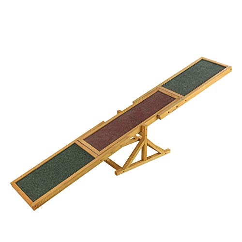 DEMA Hundewippe Hundetraining Wippe Hund 180 cm lang bis max. 50 kg Holz massiv von DEMA