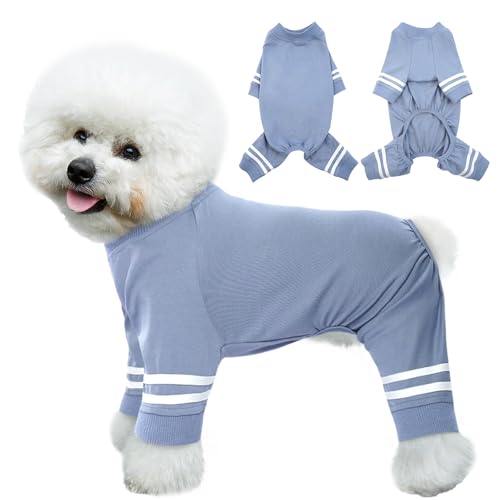 DENTRUN Hunde Pyjama, Jumpsuit für kleine Hunde, Hund Overall, Hundepullover, Hunde-Schlafanzug, Warm und Gemütlich Pyjama Hund, Vierbeinig Hundepullover von DENTRUN
