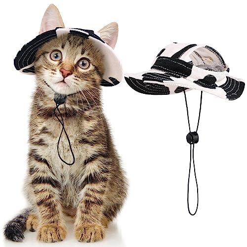 DENTRUN Hut für Katze, Hund Katze Cowboy Hut, Sonnenhut für Haustiere, Hut für Katzen und Hunde DENTRUN Hut für Katze, Hund Katze Cowboy Hut, Sonnenhut für Haustiere, Hut für Katzen und Hunde von DENTRUN