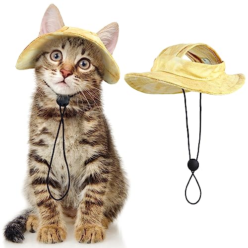 DENTRUN Hut für Katze, Hund Katze Cowboy Hut, Sonnenhut für Haustiere, Hut für Katzen und Hunde DENTRUN Hut für Katze, Hund Katze Cowboy Hut, Sonnenhut für Haustiere, Hut für Katzen und Hunde von DENTRUN