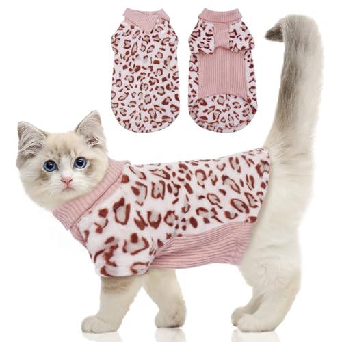 DENTRUN Katze Wintermantel, Pullover, Kleidung, Weiche Pyjamas, Sphynx Kleidung, Kleid, Winterjacke für Katzen von DENTRUN