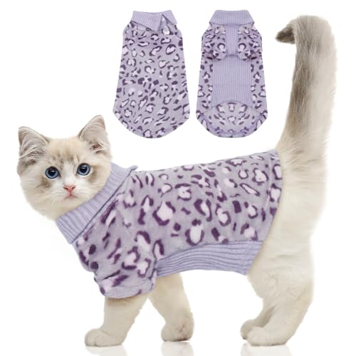 DENTRUN Katze Wintermantel, Pullover, Kleidung, Weiche Pyjamas, Sphynx Kleidung, Kleid, Winterjacke für Katzen von DENTRUN