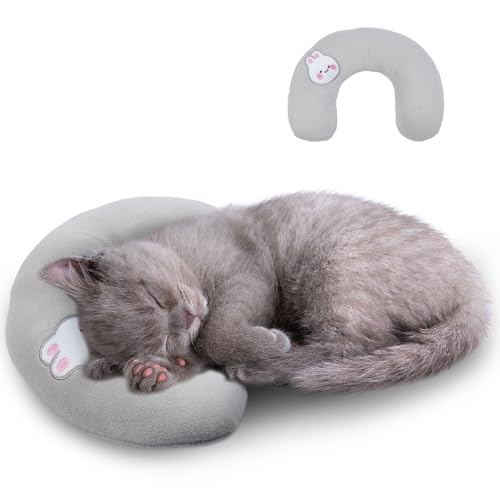 DENTRUN Kissen für Katzen Nackenkissen, Kissen für Katzen Waschbar, Katzen U-förmiges Kissen Zum Schlafen, Hundekissen Kleine Hunde Plüschtier Katze Kuscheltier DENTRUN Kissen für Katzen Nackenkissen, Kissen für Katzen Waschbar, Katzen U-förmiges Kissen Zum Schlafen, Hundekissen Kleine Hunde Plüschtier Katze Kuscheltier von DENTRUN