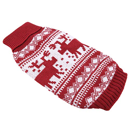 DERCLIVE Hunde-Pullover für Welpen, Winter-Pyjama, ideal für den täglichen Gebrauch, Haustier-Party, Rot von DERCLIVE