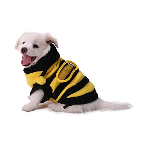 DERCLIVE Hundebekleidung Bienenkostüm für Welpen, mit Kapuze von DERCLIVE