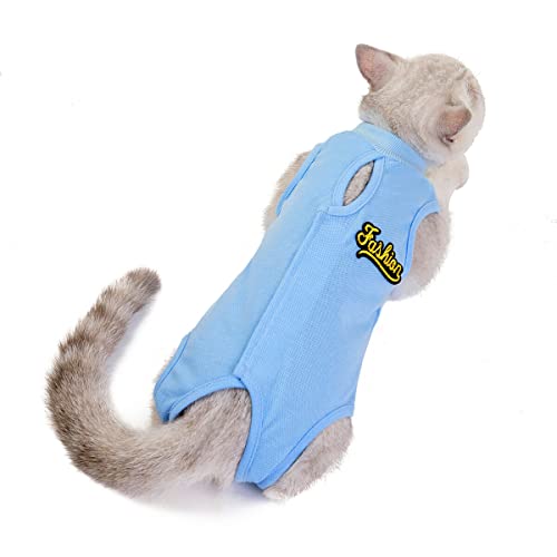 DERCLIVE Katzenkörper nach Operationen Anzug mit magischem Aufkleber, Katzen-Erholungs-Shirts für männliche weibliche Katze nach Operationen, Größe L von DERCLIVE