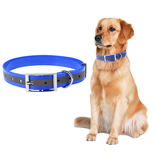 DERCLIVE L Größe Hundereflexionshalsband Wasserdichtes Halsband Mittelgroßes bis Großes Hundehalsband 4 Farben Zur Auswahl von DERCLIVE