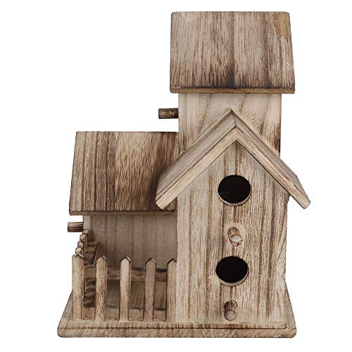 DERCLIVE Vogelhaus aus Holz, klein, für den Außenbereich, Garten, Nistkasten, Vogelhaus, Haustierbedarf, Dekoration von DERCLIVE