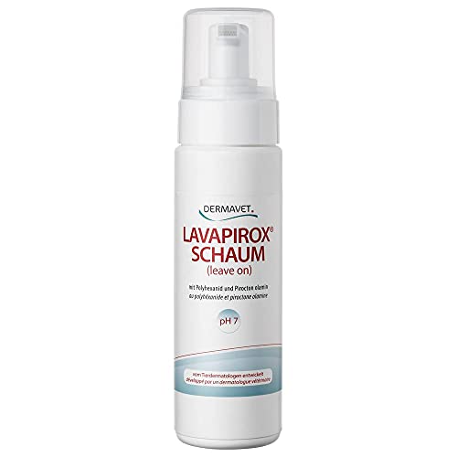 DERMAVET Lavapirox Schaum für Tiere 200ml | Trockenshampoo für Hunde, Katzen und andere Kleintiere von DERMAVET Lavapirox