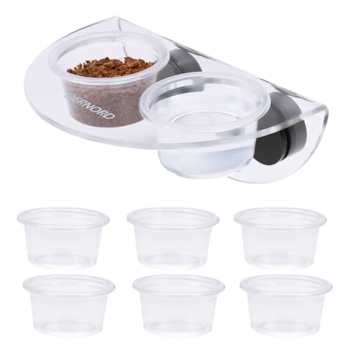 Gecko Futter Magnet Schale mit 6 Pack Plastik Futternapf Starke magnetische Reptilienfutter Schildkrötenfutter Chamäleon Wasser Näpfe Gecko Futter Magnet Schale mit 6 Pack Plastik Futternapf Starke magnetische Reptilienfutter Schildkrötenfutter Chamäleon Wasser Näpfe von DERNORD