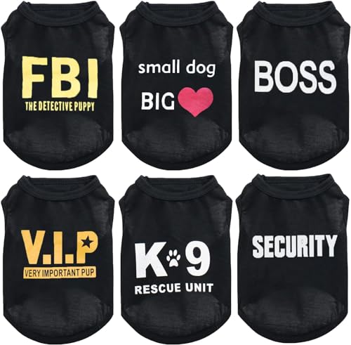 6 Stück Hunde-Sommer-Shirt, ärmellos, bedruckt, Haustier-Shirt, Welpen-T-Shirt, atmungsaktiv, Welpenweste, Kleidung, Haustierbekleidung für kleine bis mittelgroße Hunde, Welpen, Katzen, 6 Stück 6 Stück Hunde-Sommer-Shirt, ärmellos, bedruckt, Haustier-Shirt, Welpen-T-Shirt, atmungsaktiv, Welpenweste, Kleidung, Haustierbekleidung für kleine bis mittelgroße Hunde, Welpen, Katzen, 6 Stück von DERUILA