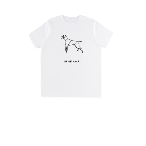 Origami German Fadthaar Unisex-T-Shirt, DOG Hund, Bio-Baumwolle, vegan genehmigt, personalisierbares T-Shirt, Dshirt14 DESIGNEDSHIRT Hund, Stopper T-Shirt (L, Weiß) von DESIGNEDSHIRT