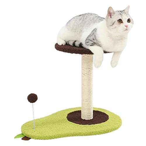 Katzenbaumhäuser, Avocado-Katzenklettergerüst, großes mehrschichtiges Klettergerüst, Haustier-Katzenbaum, stabil, integriertes Sisal-Katzenklettergerüst-Spielzeug Warm as Ever von DEUYO