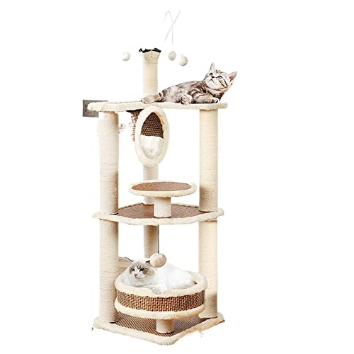 Katzenbaumhäuser, Katzenbaum, Katzenturm, Haustierkatze, Klettergerüst, Katzenkratzer, weiches Fleece-Tuch, großes Katzennest, Sisal-Kratzbaum für Kätzchen Warm as Ever Katzenbaumhäuser, Katzenbaum, Katzenturm, Haustierkatze, Klettergerüst, Katzenkratzer, weiches Fleece-Tuch, großes Katzennest, Sisal-Kratzbaum für Kätzchen Warm as Ever von DEUYO